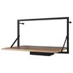 Open wandkast Legno I massief eucalyptushout/metaal - eucalyptushout/zwart - Breedte: 50 cm