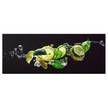 Glasbild Mojito Zutaten Schwarz - 125 x 50 x 0,4 cm - 125 x 50 cm