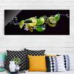 Glasbild Mojito Zutaten Schwarz - 125 x 50 x 0,4 cm - 125 x 50 cm