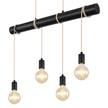 Hanglamp Magnus Zwart - Metaal - Textiel - 90 x 220 x 9 cm