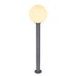 Padverlichting Ossy IV Grijs - Wit - Metaal - Glas - Hoogte: 100 cm