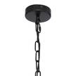 Hanglamp Halia I Zwart - Beige - Metaal - Natuurvezel - Hoogte: 150 cm