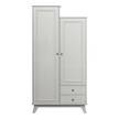 Garderobenschrank Malpas Kiefer massiv - Kiefer Grau