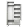 Garderobenschrank Malpas Kiefer massiv - Kiefer Grau