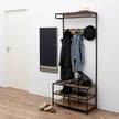 Kompaktgarderobe Coogee Wildeiche Dekor / Schwarz