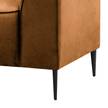 Sofa Chaides (3-Sitzer) Antiklederlook - Mischgewebe Bulan: Cognac - Breite: 228 cm
