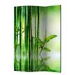 Kamerscherm Bamboo Grove vlies op massief hout  - groen - 3-delig