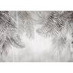 Vlies Fototapete Night Palm Trees Vlies - Schwarz / Weiß - 400 x 280 cm