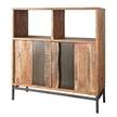 Ensemble de bureau Domme (3 éléments) Acacia massif / Fer - Acacia / Anthracite