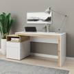 Bureau Sirka wit/knoestige eikenhouten look