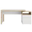Bureau Sirka wit/knoestige eikenhouten look