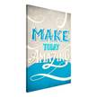 Afbeelding Make Today Amazing verwerkt hout & linnen - meerdere kleuren