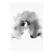 Quadro Blurred Thoughts Materiali a base di legno e lino - Nero-Bianco