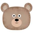 Kindertischset Bär (2er-Set) Vinyl - Braun