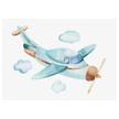 Leinwandbild Plane Polyester PVC / Fichtenholz - Grau / Braun