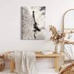 Afbeelding Paris White Paris polyester PVC/sparrenhout - wit/grijs