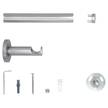 Gardinenstange Match Innenlauf 1-läufig Aluminium - Edelstahl - Breite: 360 cm