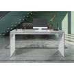 Bureau Infinity hoogglans lichtgrijs/chroomkleurig