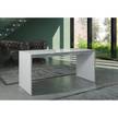 Bureau Infinity hoogglans lichtgrijs/chroomkleurig