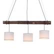 Pendelleuchte Bark Stoff / Holz - 3-flammig