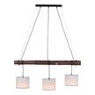 Pendelleuchte Bark Stoff / Holz - 3-flammig