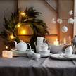 Essteller SILVER LINING Porzellan / Fine Bone China - Weiß - Durchmesser: 27 cm