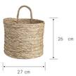 Korb mit Tassel BASIC BRAID Seegras - Natur - Durchmesser: 27 cm