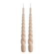 Kerzen-Set TWISTED (2er-Set) Wachs - Hellrosa