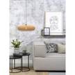 Pendelleuchte Palawan Bambus massiv / Eisen - 1-flammig - Beige - Durchmesser: 60 cm