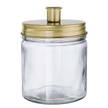 Kerzenhalter CANDLE JAR Glas / Weißblech - Gold