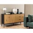 Dressoir Coogee III eikenhouten look/zwart