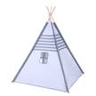 Tipi Zickzack Grau - Massivholz - Kunststoff - 120 x 150 x 120 cm