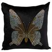 Cuscino Diamond Butterfly Vetro / Poliestere - Nero / Multicolore