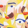 Cuscino Artistic Faces Poliestere - Multicolore