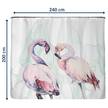 Gerecycleerd douchegordijn Love Flamingo polyester - meerdere kleuren