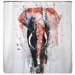 Tenda doccia sostenibile elefanti Poliestere - Rosso / Multicolore