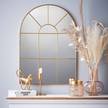 Fensterspiegel FINESTRA Eisen / Glas - Gold - Gold - 50 x 70 cm