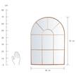 Fensterspiegel FINESTRA Eisen / Glas - Gold - Gold - 50 x 70 cm