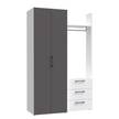 Compacte garderobe Smartt wit/grijs