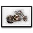 Quadro con cornice Bad Bike Abete / Vetro acrilico - Nero / Bianco