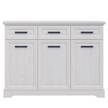 Sideboard New Dessa III Kiefer Weiß Dekor