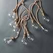 LED-Lichterkette BULB LIGHTS I Klarglas / Jute - 10-flammig - Braun