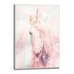 Gerahmtes Bild Magisches Einhorn Holzrahmen ohne Glas - Pink