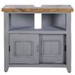 Set di mobili da bagno Balignton III (2) Legno massello di pino - Grigio