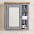 Set di mobili da bagno Balignton III (2) Legno massello di pino - Grigio