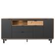 Sideboard Leox Inkl. Beleuchtung - Graphit / Eiche Artisan Dekor
