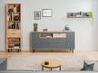 Sideboard Leox Inkl. Beleuchtung - Graphit / Eiche Artisan Dekor