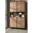 Highboard Trylith rustieke eikenhouten look/zwart