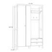 Compacte garderobe Thurles II Sonoma eikenhouten look/wit