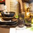 Trinkglas TOUCH OF GOLD I Klarglas - Grau